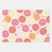 Candyland kleurrijk patroon inpakpapier vel (Voorkant 3)