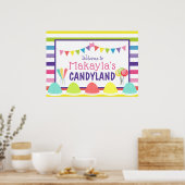 Candyland Lollipop Gumdrop Banner Birthday Party Poster (Keuken)