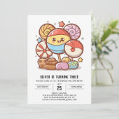 Candyland Online Lollipop Verjaardag Kaart (Staand voorkant)