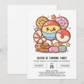 Candyland Online Lollipop Verjaardag Kaart (Voorkant / Achterkant)