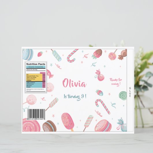 Candyland Party Favor Bag (Staand voorkant)