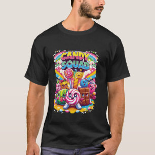 Candyland Party Snoep Squad Kleurrijk Snoep voor K T-shirt