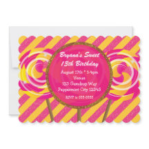 Candyland Pink & Yellow Lollipops Verjaardagsfeest