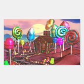 Candyland Rechthoekige Sticker (Voorkant)