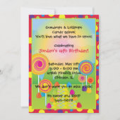 Candyland: Rode Suikerzoete Lollipops Snoep Kaart (Voorkant)