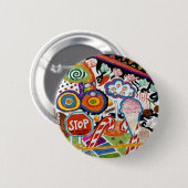 Candyland Ronde Button 5,7 Cm (Voorkant /achterkant)