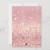 Candyland Roos Gold Glitter Sweet 16 Uitnodiging (Achterkant)