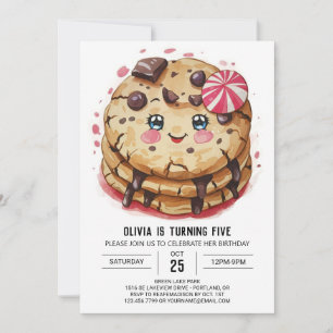 Candyland Roze Waterverf Cookies Verjaardag Kaart