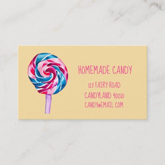 Candyland Snoep store Visitekaartje (Voorkant)