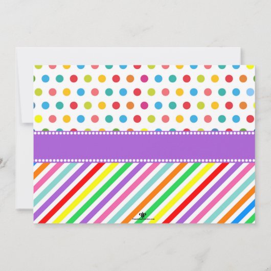 Candyland Snoep Theme Birthday Uitnodiging (Achterkant)