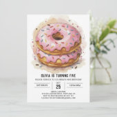 Candyland snoepjes donuts verjaardag kaart (Staand voorkant)