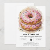 Candyland snoepjes donuts verjaardag kaart (Voorkant / Achterkant)