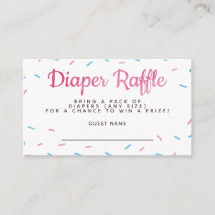 Candyland Sprinkles Baby shower Diaper Raffle Informatiekaartje