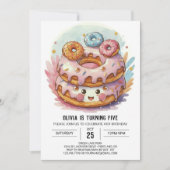 Candyland Sprinkles Donuts Verjaardag Kaart (Voorkant)