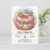 Candyland Sprinkles Donuts Verjaardag Kaart (Staand voorkant)