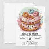 Candyland Sprinkles Donuts Verjaardag Kaart (Voorkant / Achterkant)