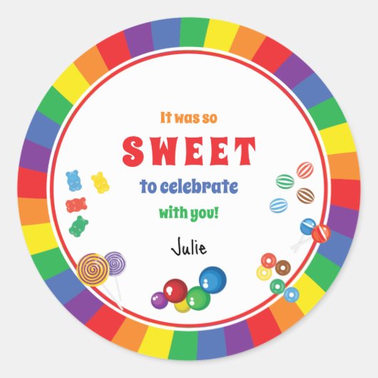 Candyland-Stickers Ronde Sticker (Voorkant)