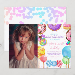 Candyland Sweet Celebration Girl Schattige Afbeeld Kaart