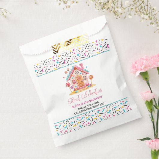Candyland Sweet Celebration Kids Verjaardagsfeest Bedankzakje (Gezegeld)