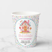 Candyland Sweet Celebration Kids Verjaardagsfeest Papieren Bekers (Voorkant)