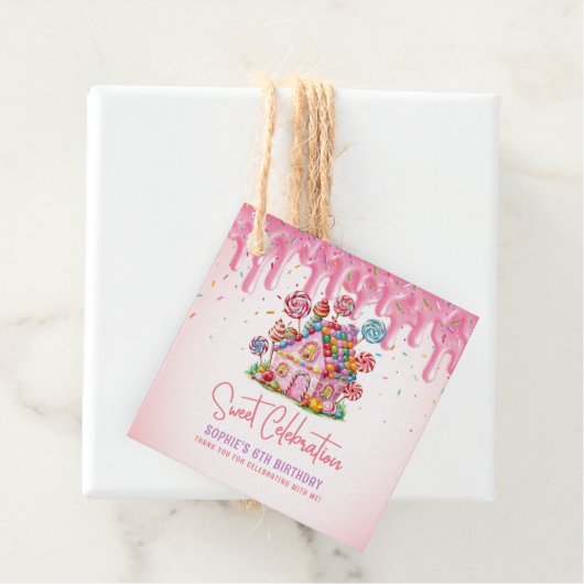 Candyland Sweet Viering Verjaardagsfeest Bedankjes Labels (In situ)