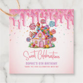 Candyland Sweet Viering Verjaardagsfeest Bedankjes Labels (Voorkant)