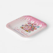 Candyland Sweet Viering Verjaardagsfeest Papieren Bordje (Gebogen)
