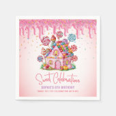 Candyland Sweet Viering Verjaardagsfeest Servet (Voorkant)