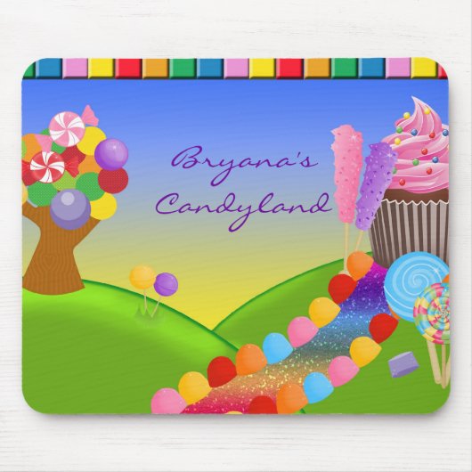 Candyland Sweets Candy Cupcake Trail Muismat (Voorkant)