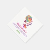 Candyland Theme Sweet 16 Gepersonaliseerd servet (Hoek)