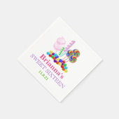 Candyland Theme Sweet 16 Gepersonaliseerd servet (Hoek)