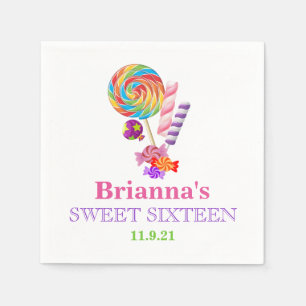 Candyland Theme Sweet 16 Persoonlijk Napkin Servetten