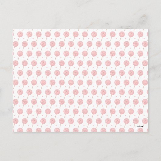 Candyland uitnodiging voor verjaardagsfeestje (Achterkant)