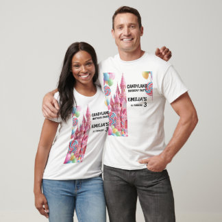 Candyland Verjaardag Ouder T-Shirt op Maat