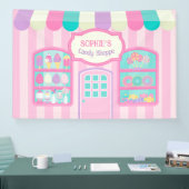 Candyland Verjaardagsdecoraties Snoep Shop Spandoek (Beurs)