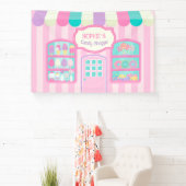 Candyland Verjaardagsdecoraties Snoep Shop Spandoek (Insitu)