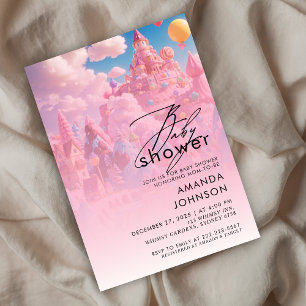 Candyland World Babyshower Uitnodiging