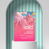 Candyland World Cool Pink Girl Verjaardag Kaart