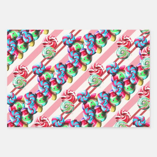 Candyland Wrapping Papier Flat Sheet Inpakpapier Vel (Voorkant 3)