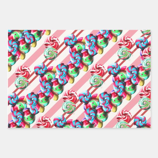 Candyland Wrapping Papier Flat Sheet Inpakpapier Vel (Voorkant 2)