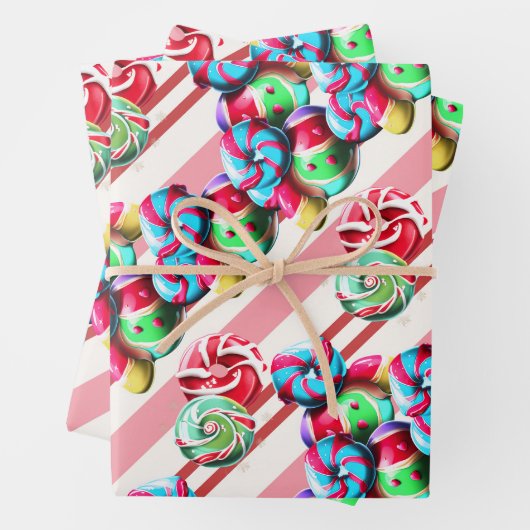 Candyland Wrapping Papier Flat Sheet Inpakpapier Vel (In situ)