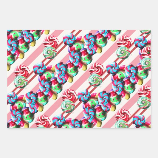 Candyland Wrapping Papier Flat Sheet Inpakpapier Vel (Voorkant)