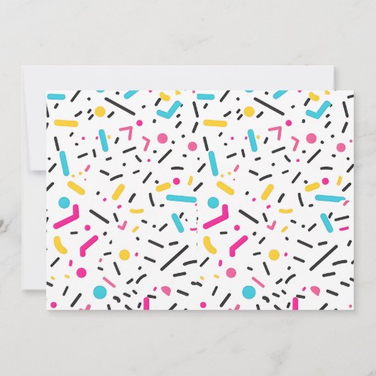 Candyland Zoete Viering Kinderverjaardagsfeestje Bedankkaart (Achterkant)