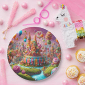 Candyland's verjaardagstaart papieren bordje (Feest)