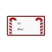 Candyroede Gift Tag Etiket (Voorkant)