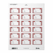 Candyroede Gift Tag Etiket (Full Sheet)