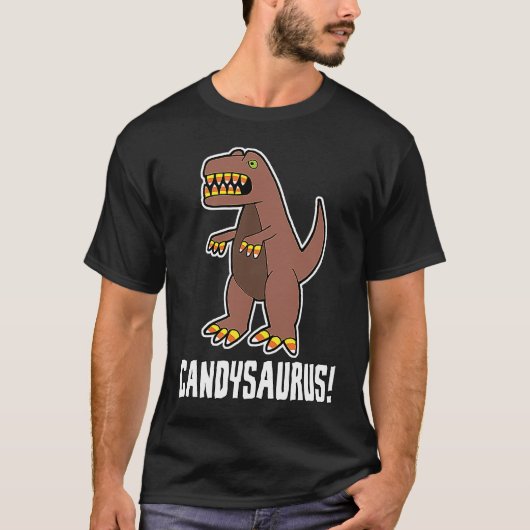Candysaurus Tyrannosaurus Rex Dinosaur Halloween C T-shirt (Voorkant)