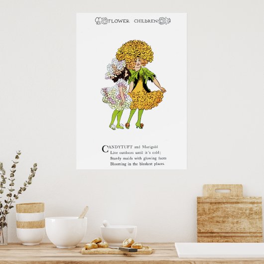 Candytuft en Marigold Poster (Keuken)