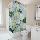 Candytuft Witte Bloem Grafische Kunst Douchegordij Douchegordijn (In situ)