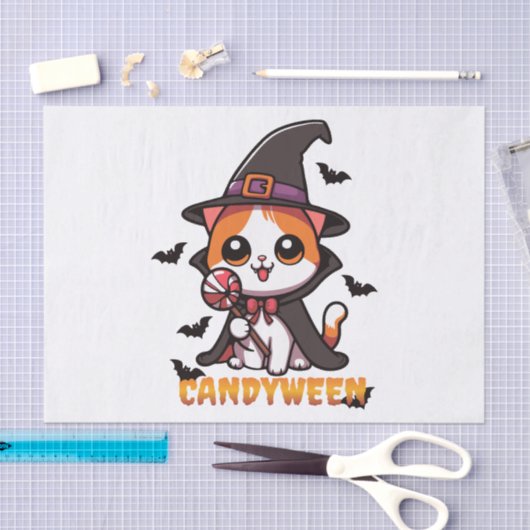 Candyween - Kattenheks Halloween Tissuepapier (Craft)